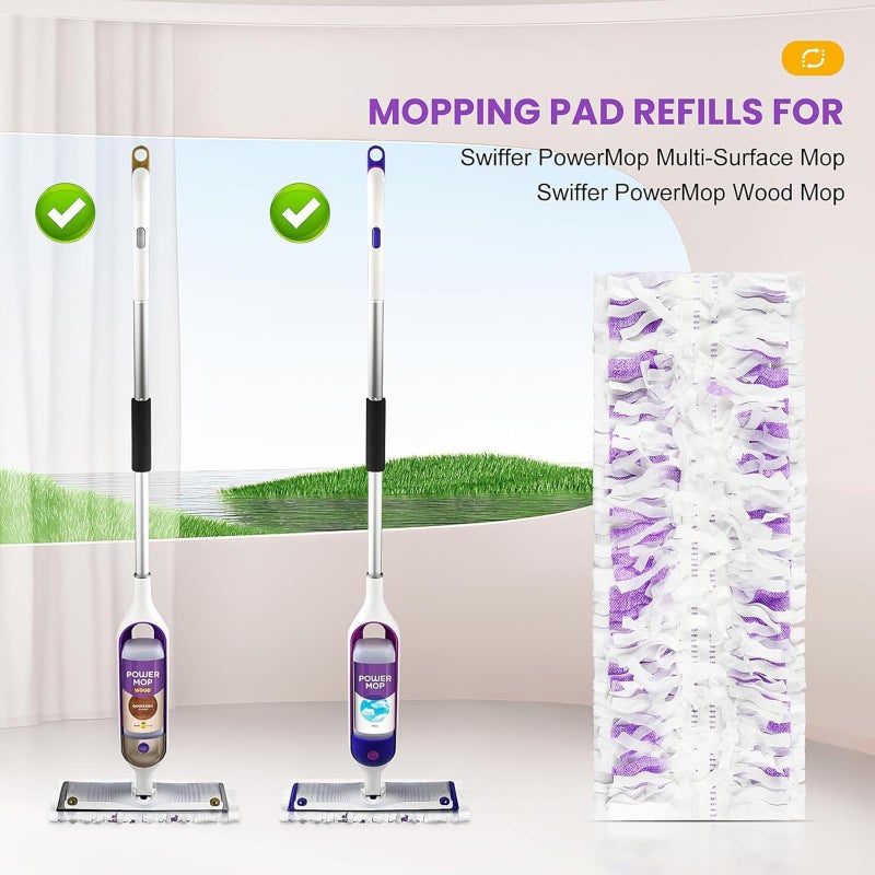 Bpbdzz 15 Pack Power Mop Refills Compatible with Swiffer PowerMop Multi-Surface Floor Mop and Swiffer PowerMop Wood Mop  Replacement Power Mop Pads - Image 3